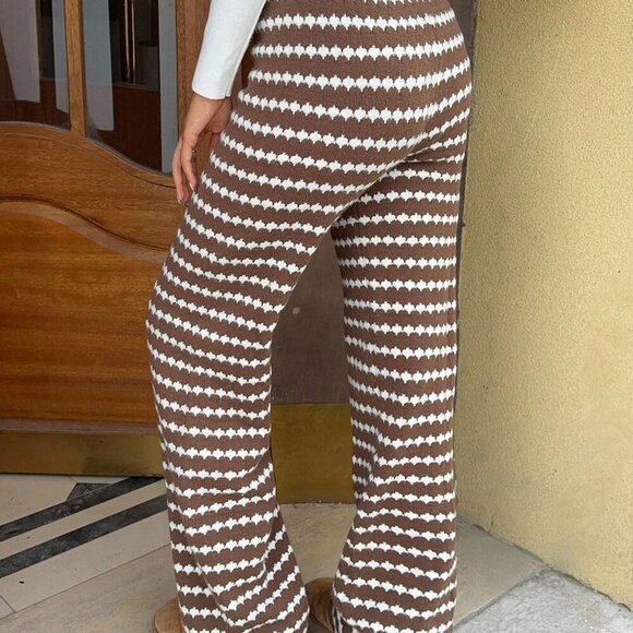 Multicolor Casual Women's Striped Loose Pants - Picture 3 of 8